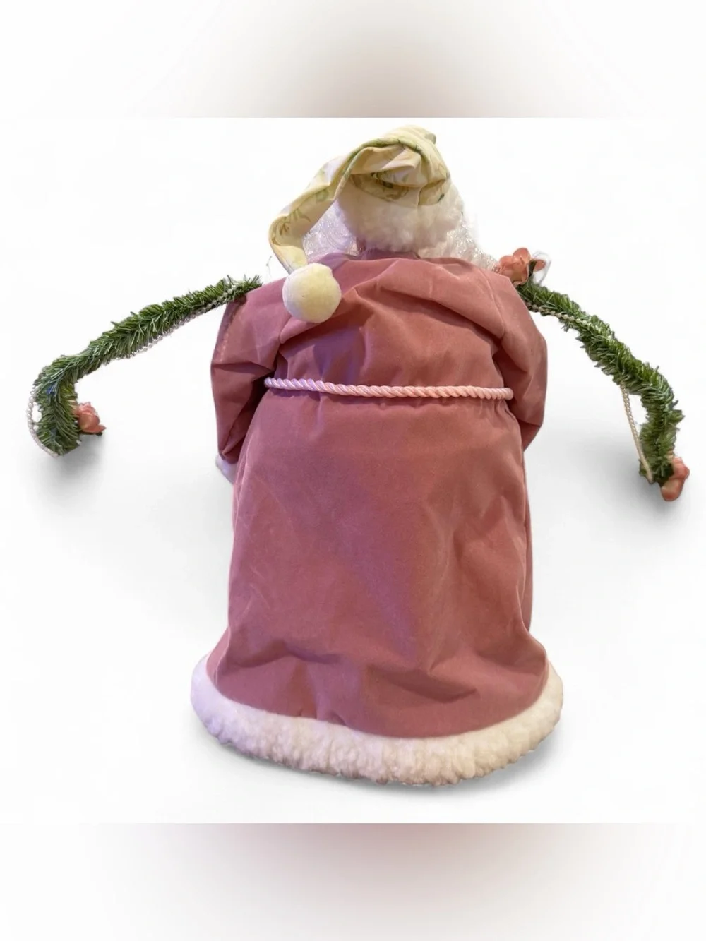 Vintage Pastel Pink Christmas Santa Clause Figurine / Tree Topper 🎄